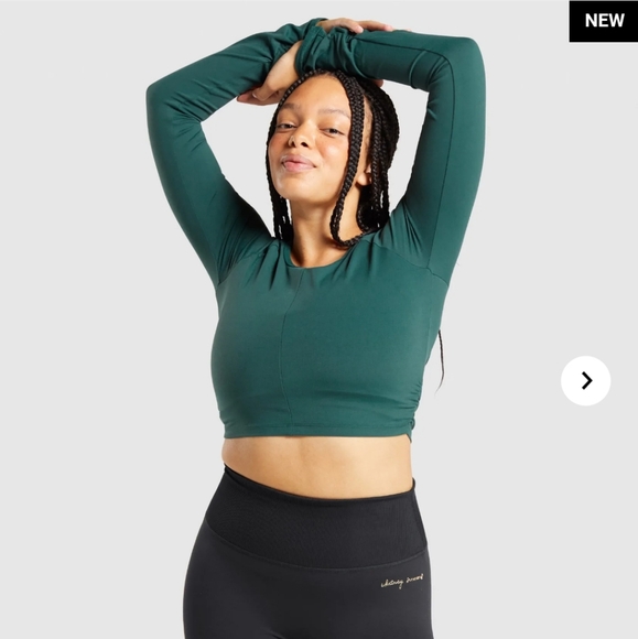 Whitney Simmons x Gymshark Amazon LS Crop Top - Picture 2 of 2